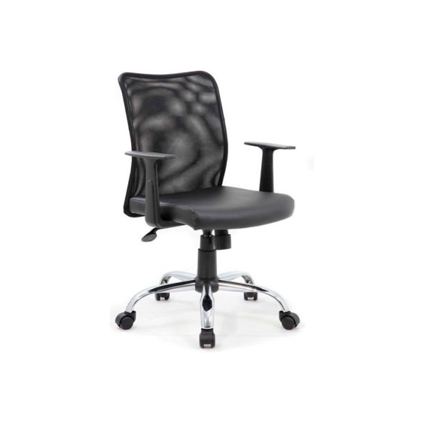 Boss Office Products Boss Budget Mesh Task Chair with T-Arms - Black B6116C-CS - main